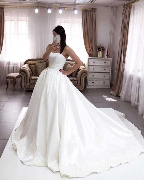 Sweetheart Corset Wedding Dress Satin Ball Gown – alinanova