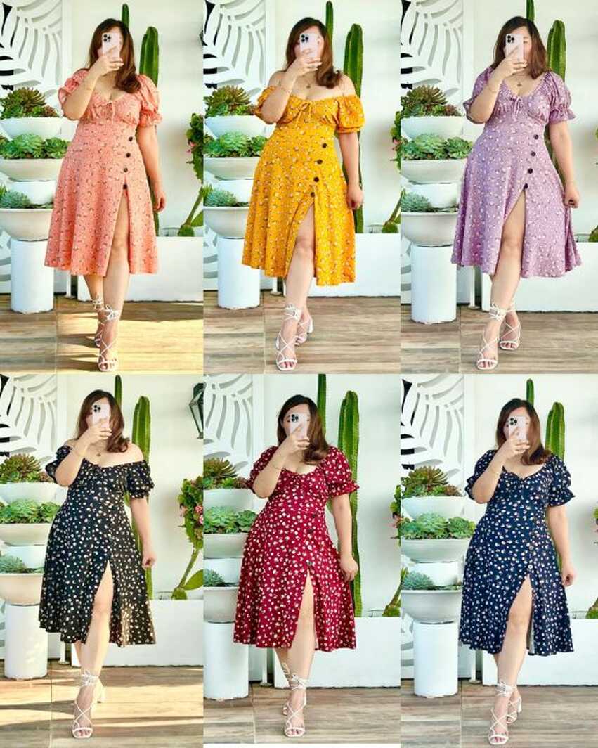 TASHA SLIT DRESS PLUS SIZE [INF], korean dress, bangkok dress ...