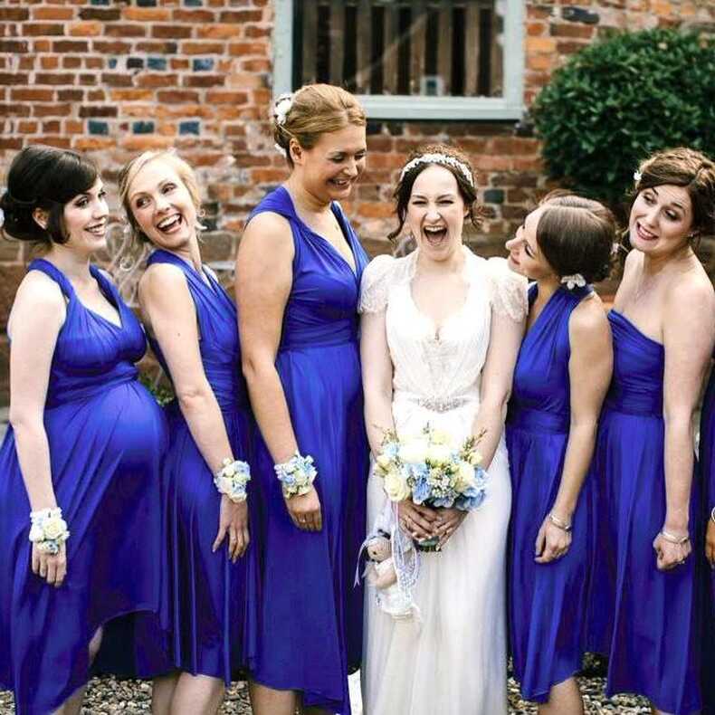 TDY Royal Blue Short Infinity Bridesmaid Dress – Thedaintyard