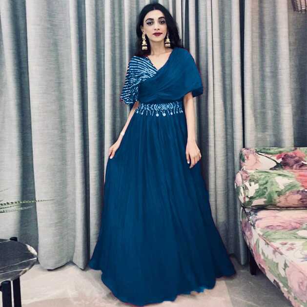 THE LIBAS COLLECTION BLUE LONG GOWN ONLINE