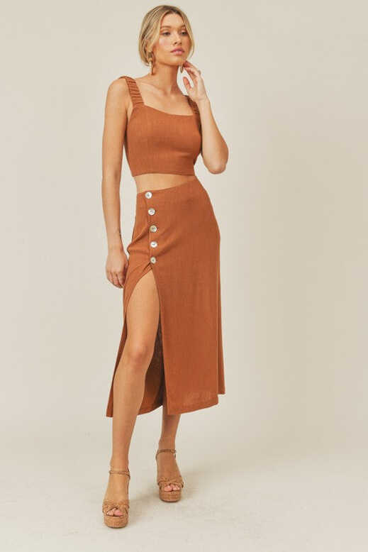 TWO PIECE MIDI SKIRT SET HAZEL – Shai Blu