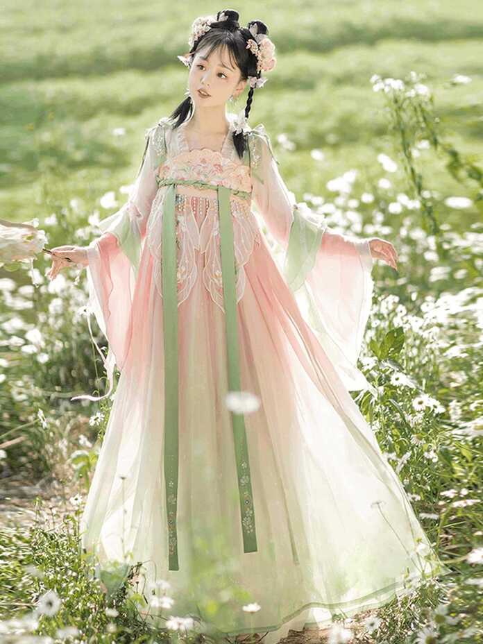 Tang Dynasty | Flower Hanfu Dress – Yandan_Hanfu