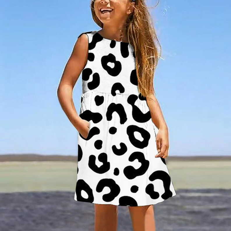 Taqqpue Girls Dresses Summer Clothes Kids Little Girls Leopard ...