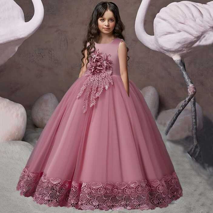 Teenager Flower Bridesmaid Dresses For Girls Children Wedding ...