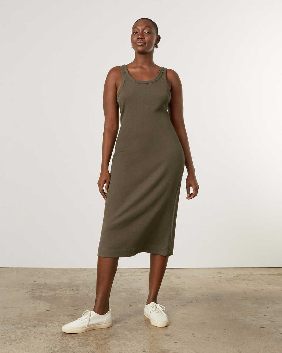 The &#39;90s Rib Dress Beech – Everlane