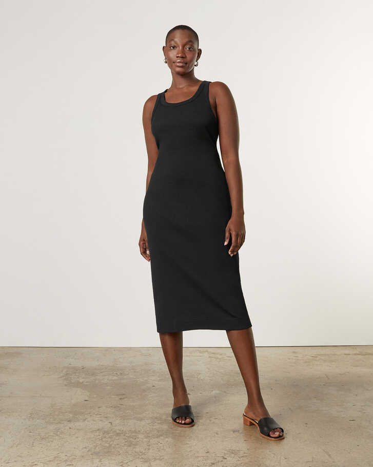 The &#39;90s Rib Dress Black – Everlane