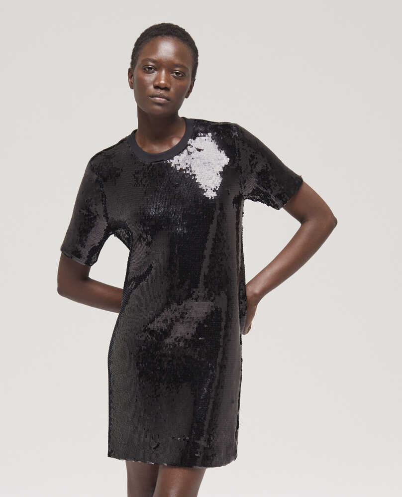 The Kooples short black sequin dress, an absolute essential this ...