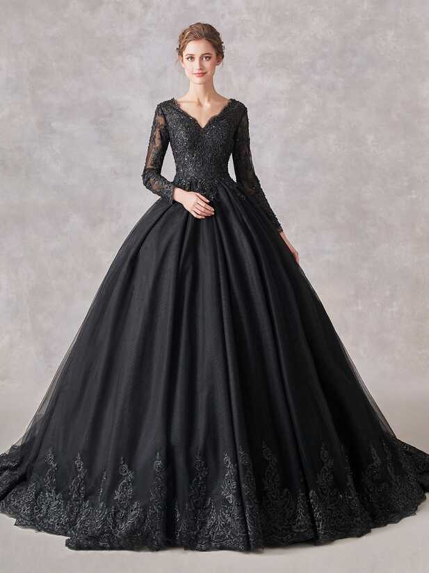 The Luxe Black Wedding Dress | Goth Mall