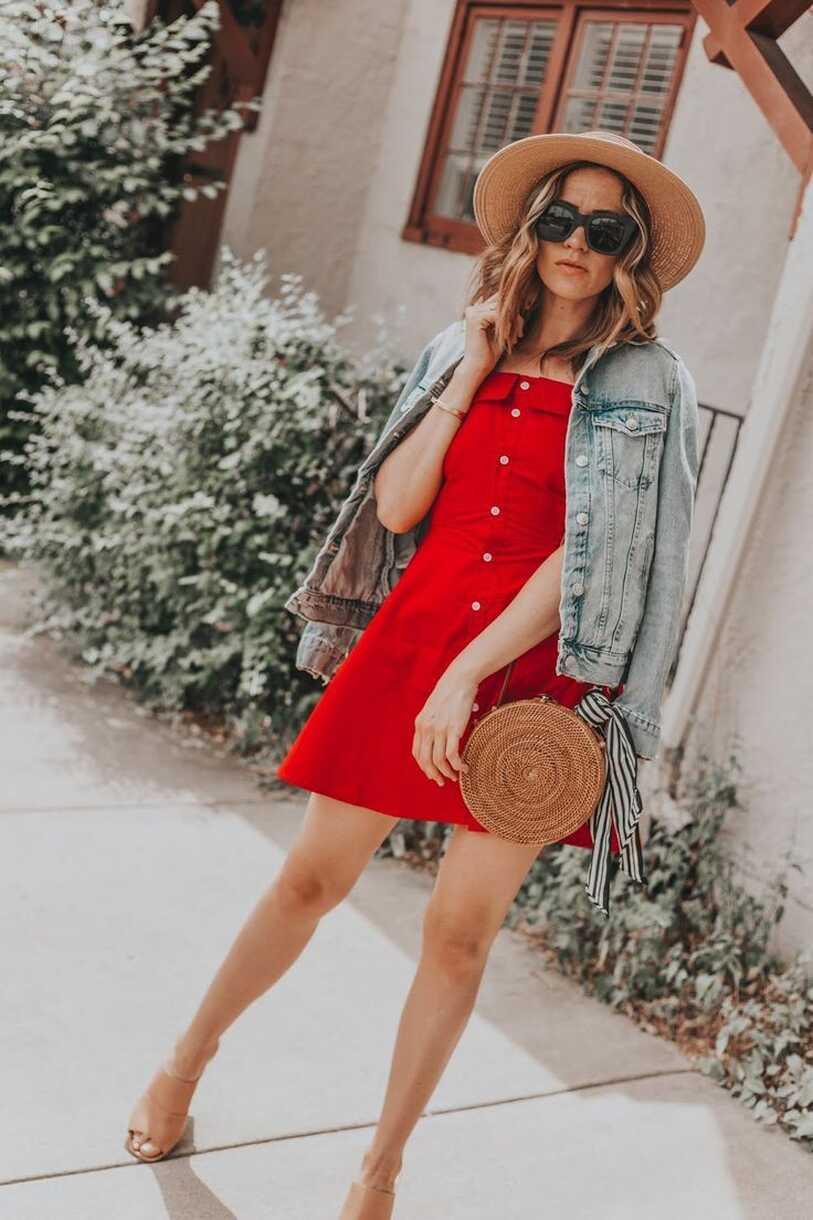 The Perfect Red Summer Dress for 4th of July - Leah Behr