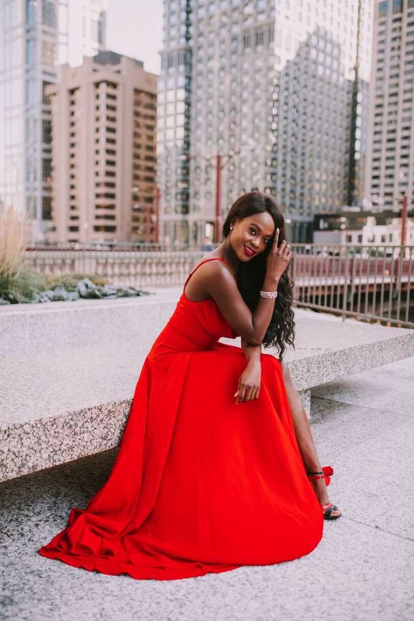 The Perfect red dress to add to your closet for the holidays.