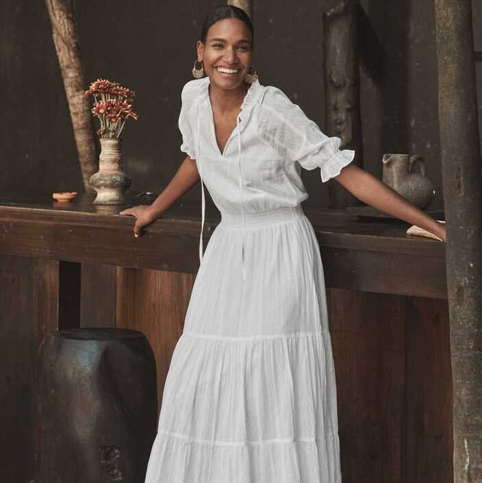 The White Company launches tiered dresses for summer