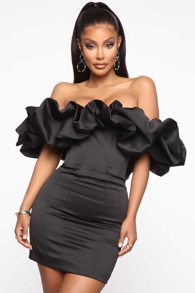 Throwing It Back Mini Dress - Black | Fashion Nova, Dresses ...