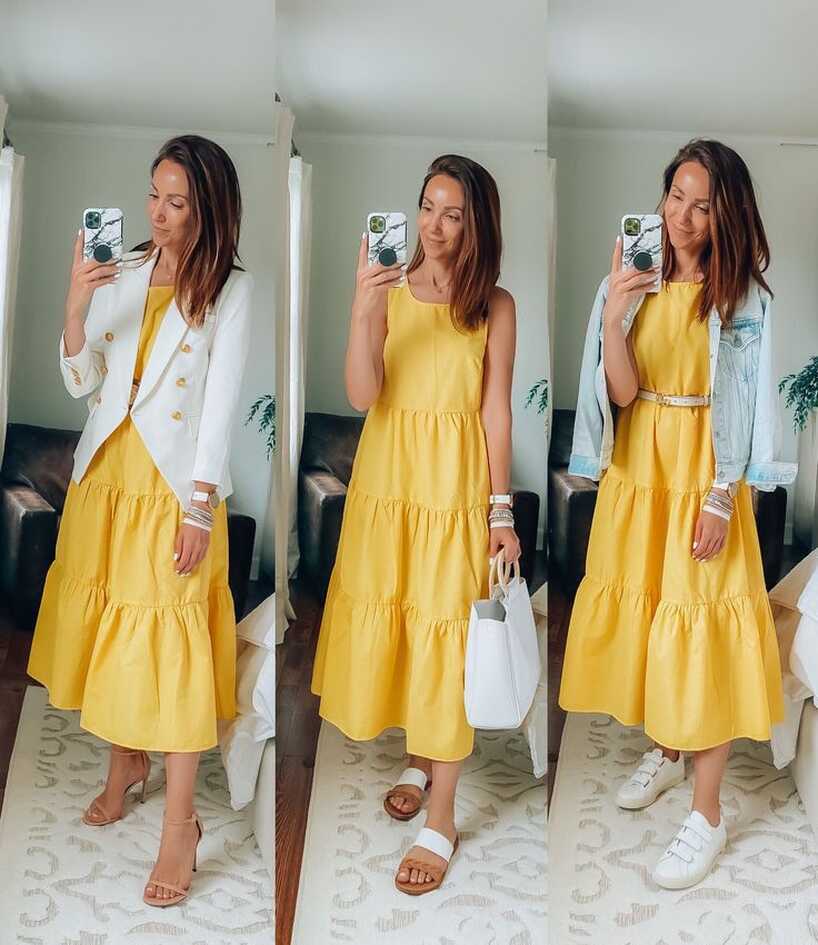 Tiered Yellow Sundress - Women&#39;s Sleeveless Tiered Dress