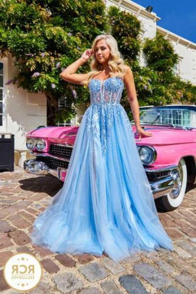 Tiffany | Baby Blue Ballgown Prom Dress | Red Carpet Ready