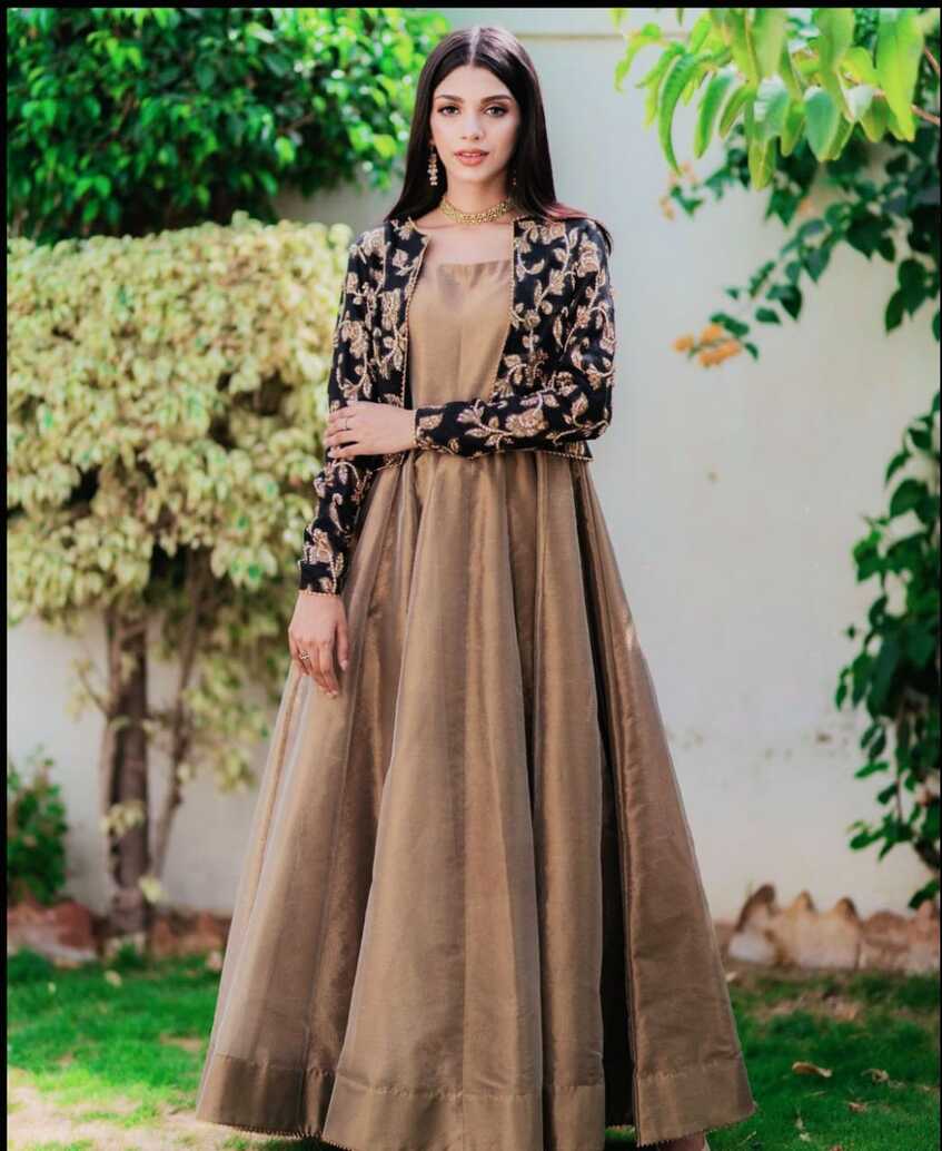 Tilla embd Kattan silk Maxi - Taal Mart