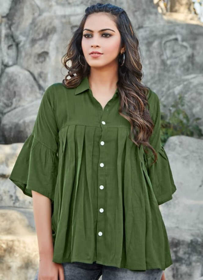 Tips And Tops Pepe Tops Vol 3 Rayon Fancy Western Wear Top Style Kurti