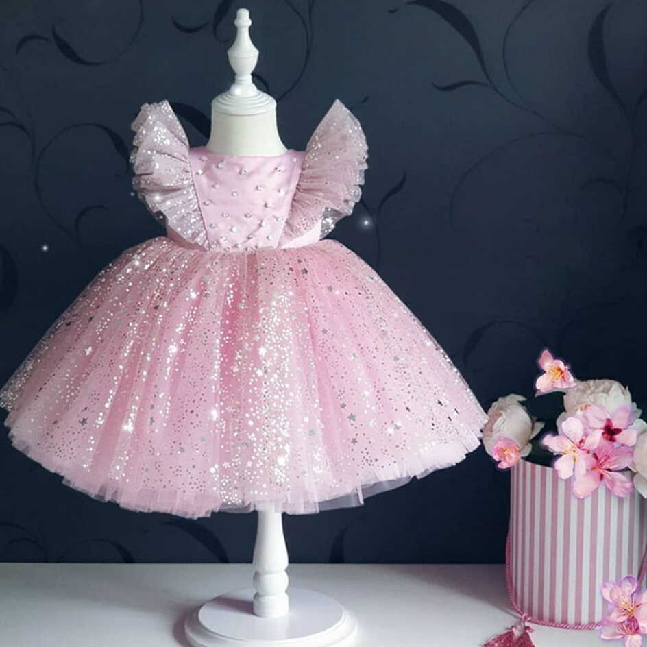 Toddler Baby Girls Princess Dress Birthday Christmas Party Ball ...