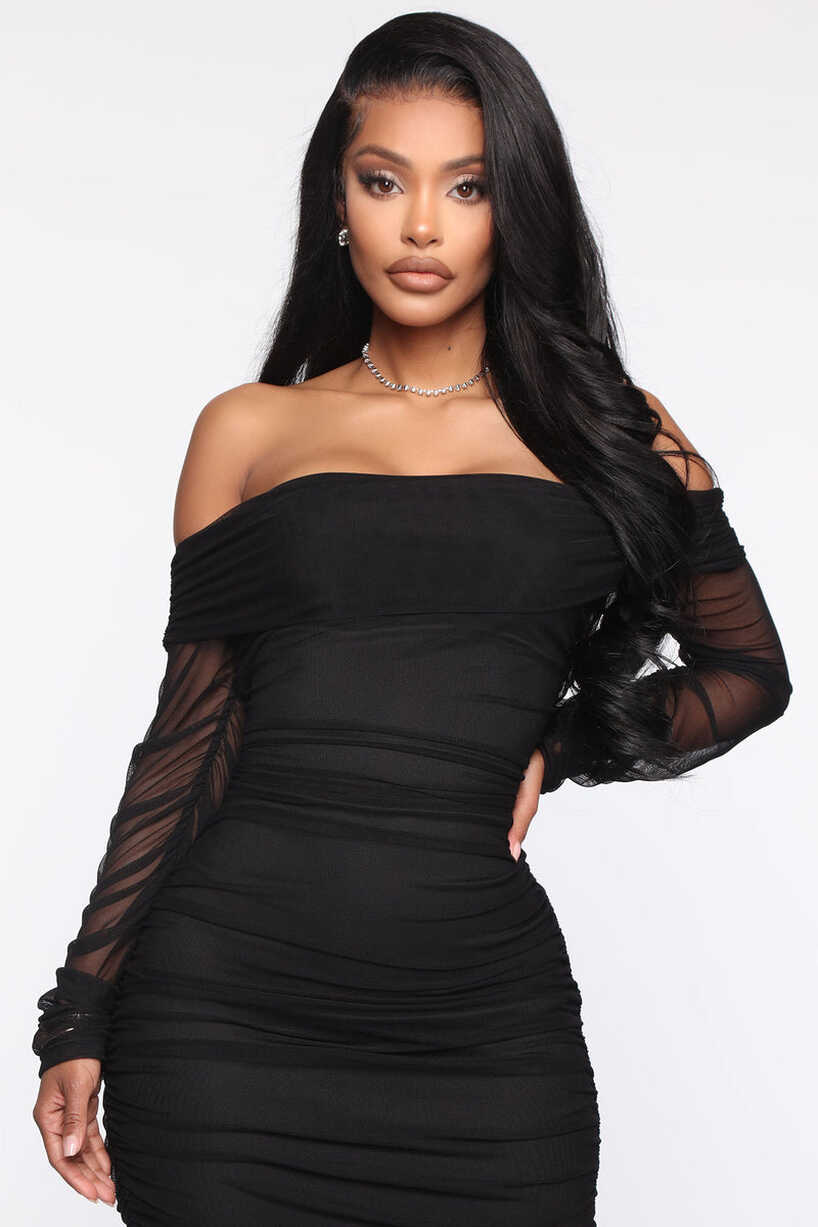 Top Trend Ruched Maxi Dress - Black | Fashion Nova, Dresses ...