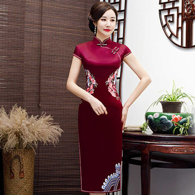 Traditional Chinese Dress Qipao Dresses for Women Embroidered ...