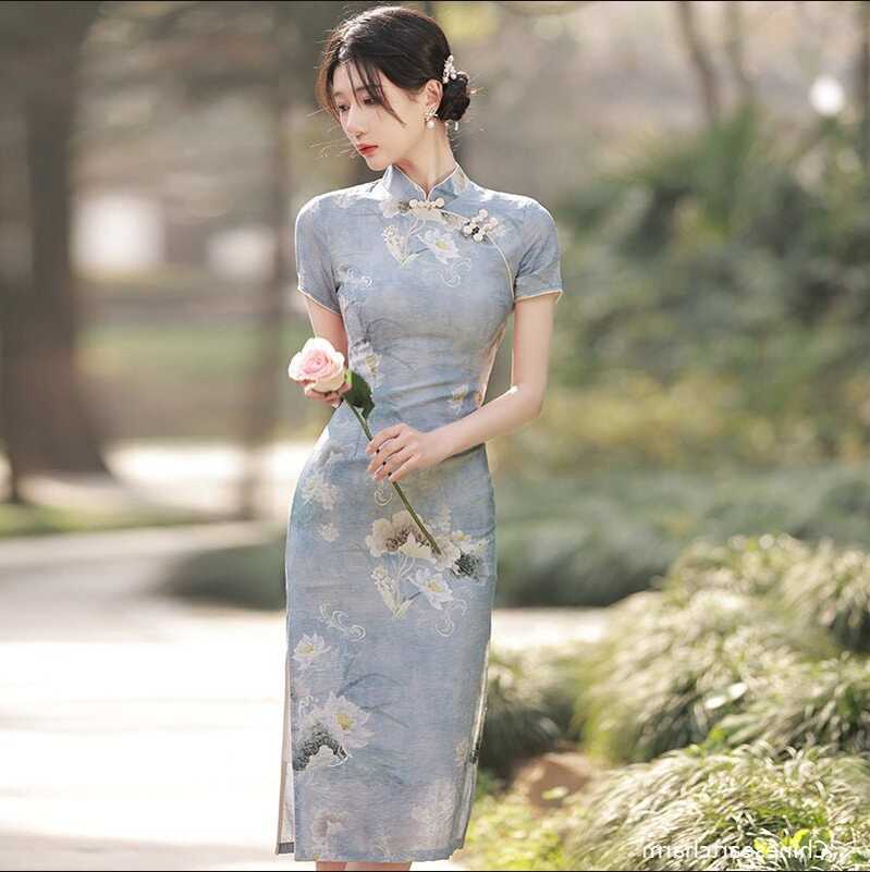 Traditional Chinese Dress modern Cheongsam Dress retro Activity ...