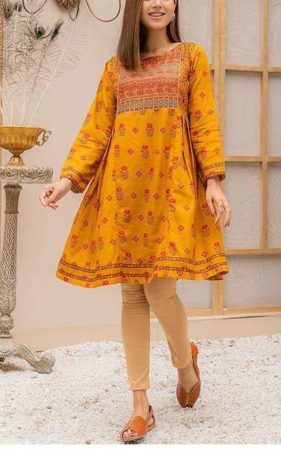 Trending Short Frock Designs for Girls 2021 | Summer lawn Short ...