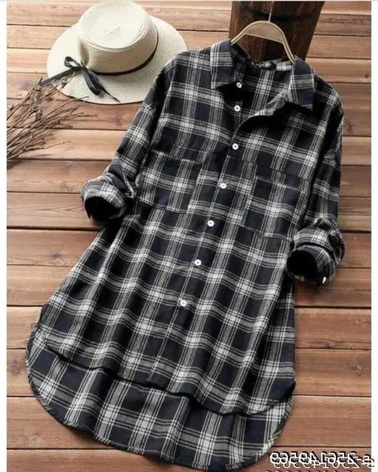 Trendy Check Long Shirt For Women &amp; Girls