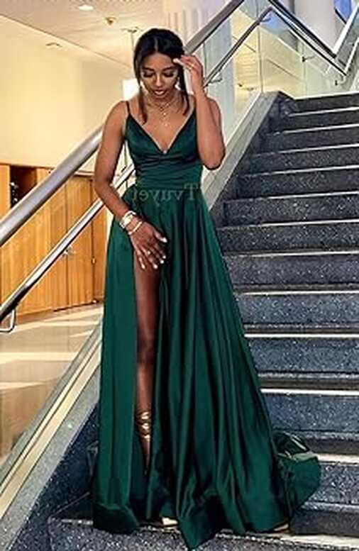 Tvuyet Sleeveless Prom Dresses Long with Slit Pleated Formal ...