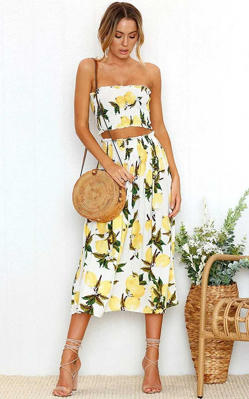 Two-Piece Dresses For Vacation, Weddings, Or Casual