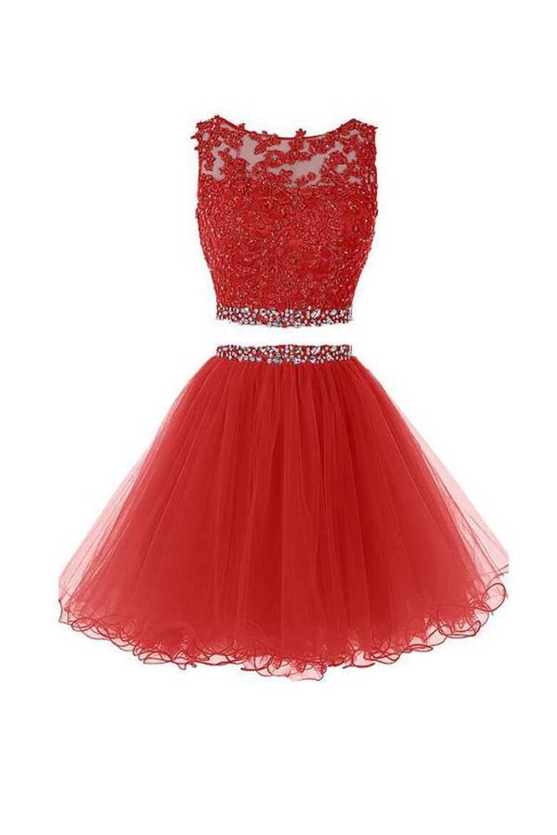 Two Piece Homecoming Dresses,Red Two Piece Homecoming Dresses by ...