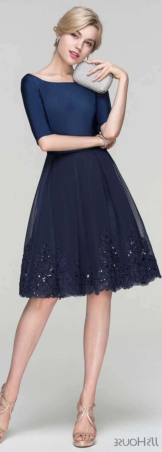 US$ 139.00] A-Line/Princess Scoop Neck Knee-Length Tulle Cocktail ...