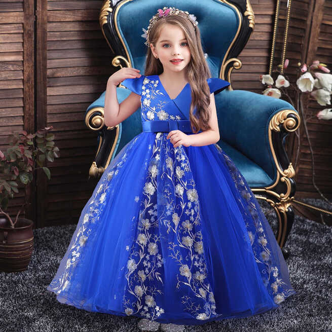 Umfun Girls Dress Lace Wedding Bridesmaid Birthday Party Holiday ...