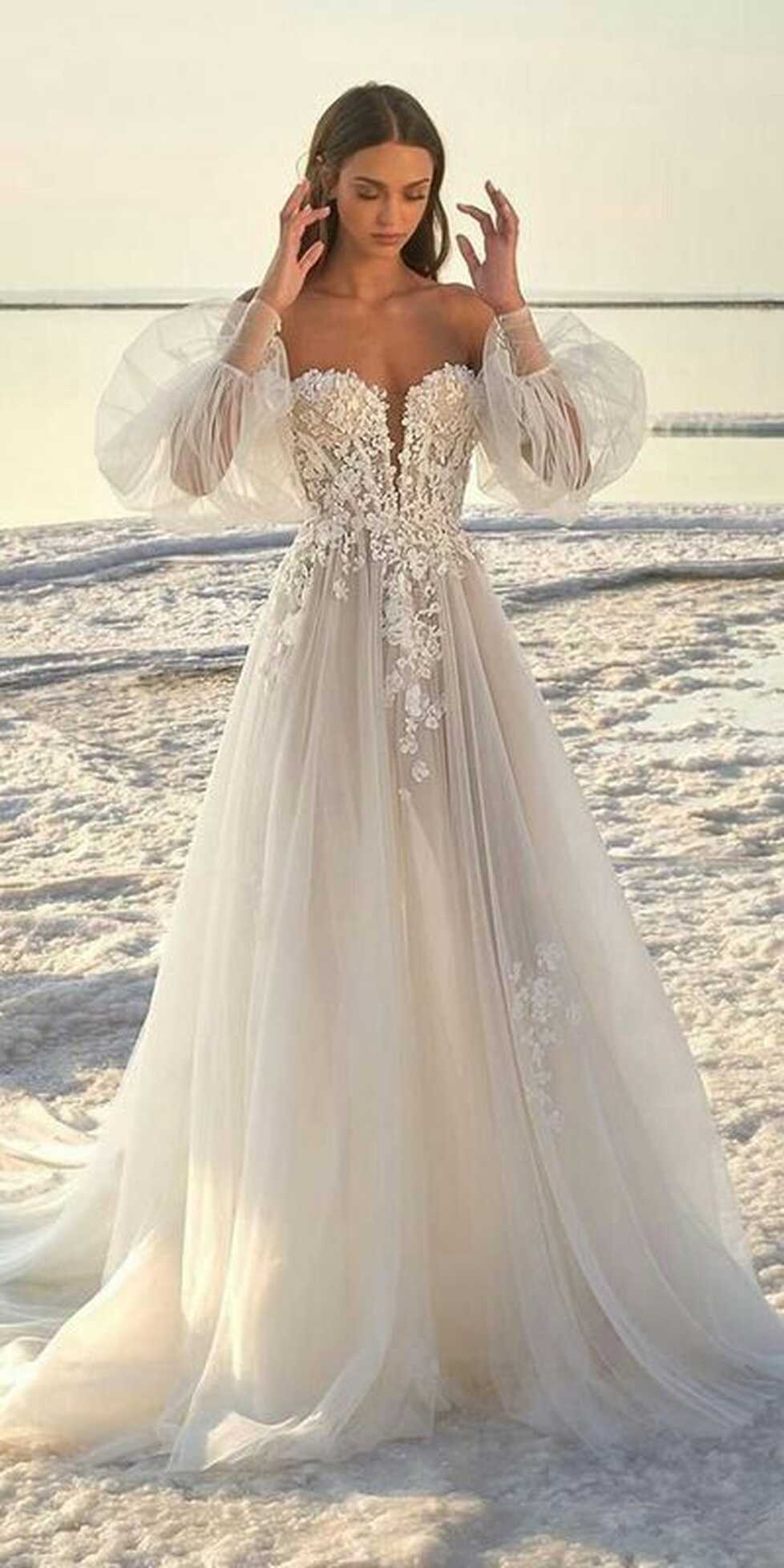 Unique &amp; Comfortable Bridal A-Line Wedding Frocks\Dresses Designs