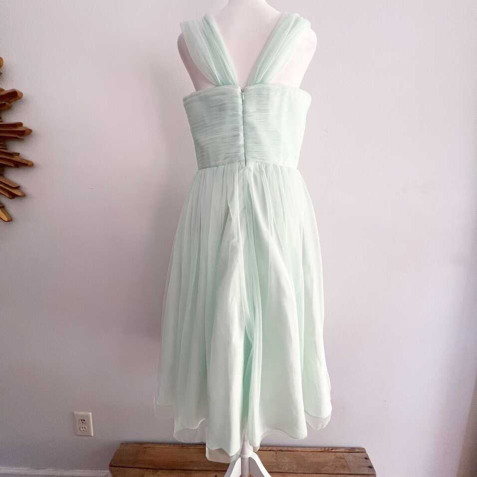 Unique Vintage Retro Chiffon Formal Dress Pastel Mint Green ...