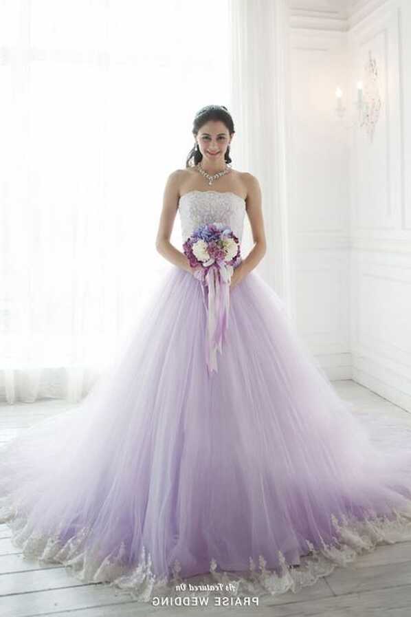 Utterly romantic lavender ombre gown from YNS Wedding with ...