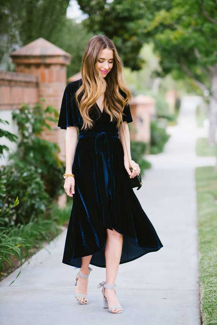 Velvet Wrap Dress + 10 Questions - M Loves M