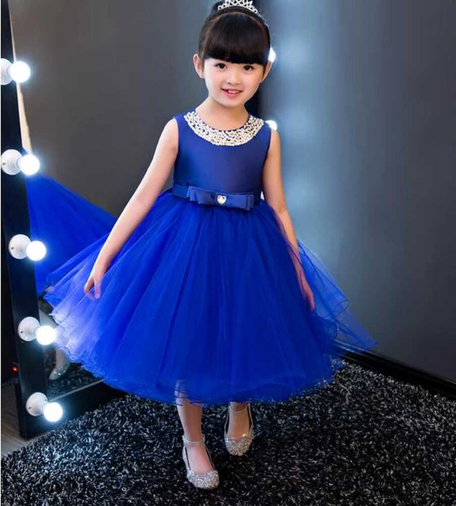 Vestidos Royal Blue Kids Girls Party Wedding Flower Girl Dress ...