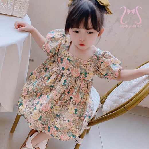 Vintage Floral Baby Girl Dress Summer Fashion Toddler Cotton ...