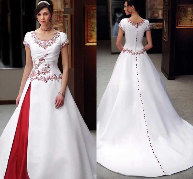 Vintage Wedding Dress Bride | Red White Wedding Dresses | Red ...