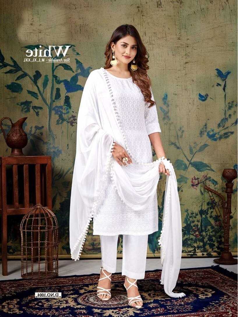 WHITE BY POONAM DESIGNER 1001 TO 1006 SERIES BEAUTIFUL STYLISH ...