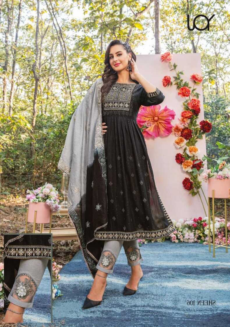 Wanna Sheen Naira Fancy Kurti With Bottom Dupatta Collection ...