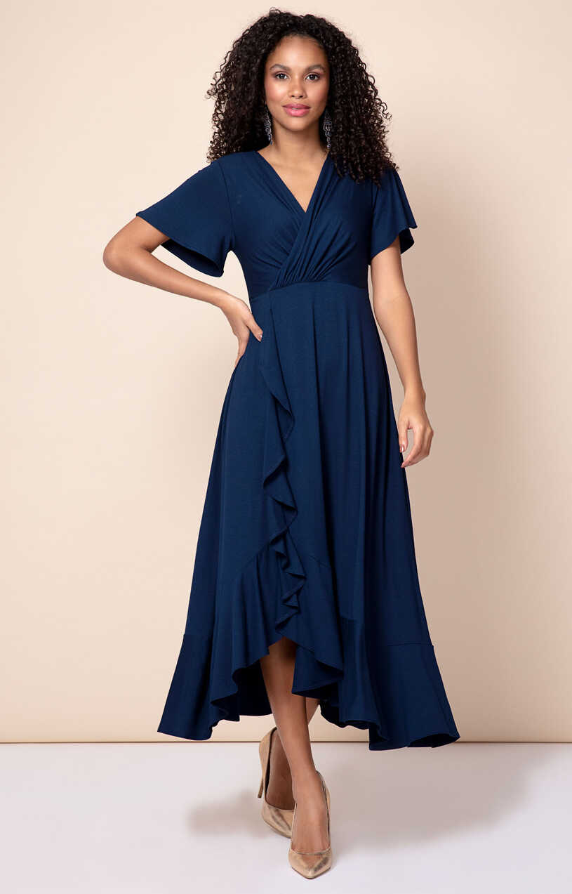 Waterfall Dress Navy - Evening Dresses, Occasion Wear and Wedding ...