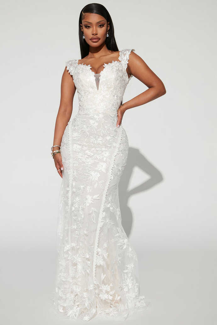 Wedding Bells Lace Gown - Ivory | Fashion Nova, Dresses | Fashion Nova