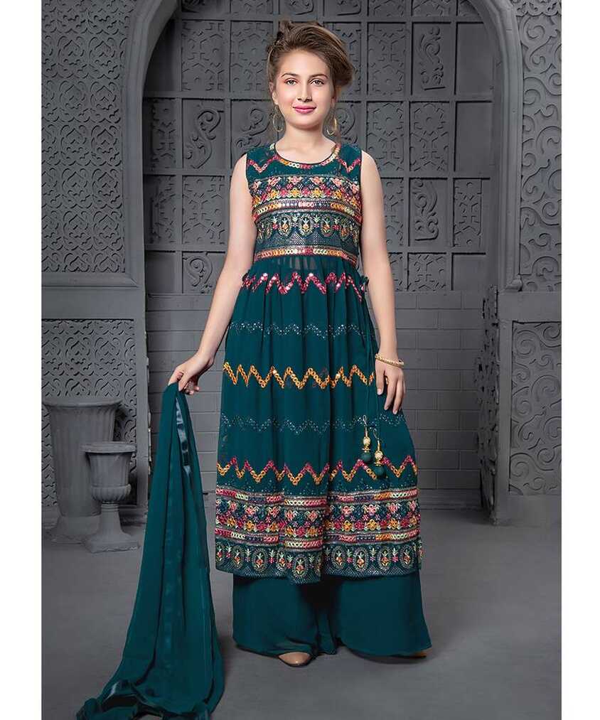 Wedding Designer Rama Georgette Naira cut salwar suit - VIRASAT ...