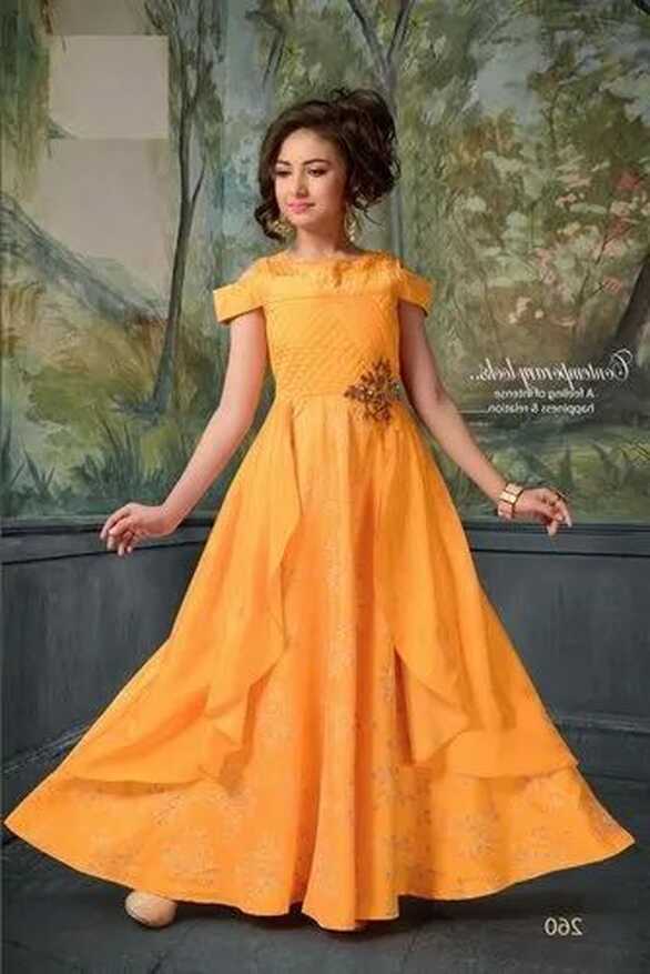 Wedding Wear Mix Colour Kids Anarkali Gown at Rs 1400 in Surat ...