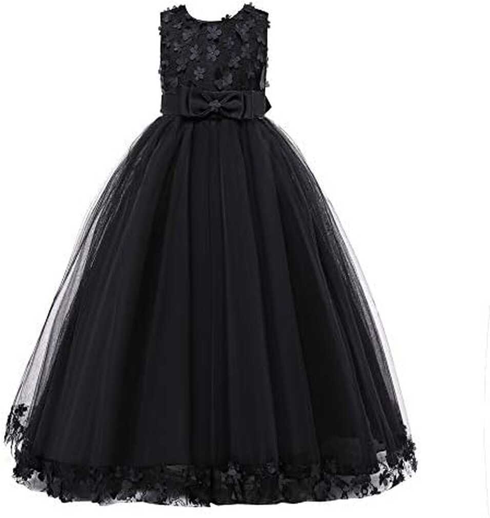 Weileenice 3-16Y Big Girls Lace Bridesmaid Dress Flower Kid ...