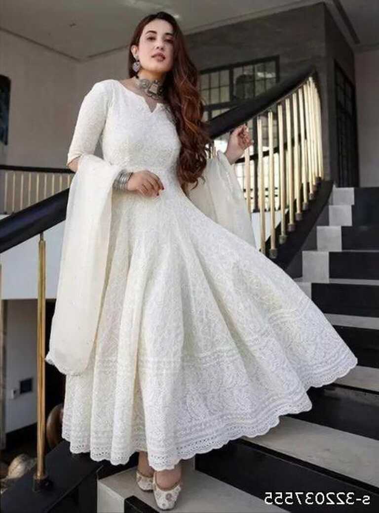 White Anarkali Kurta - Buy White Anarkali Kurta Online Starting at ...