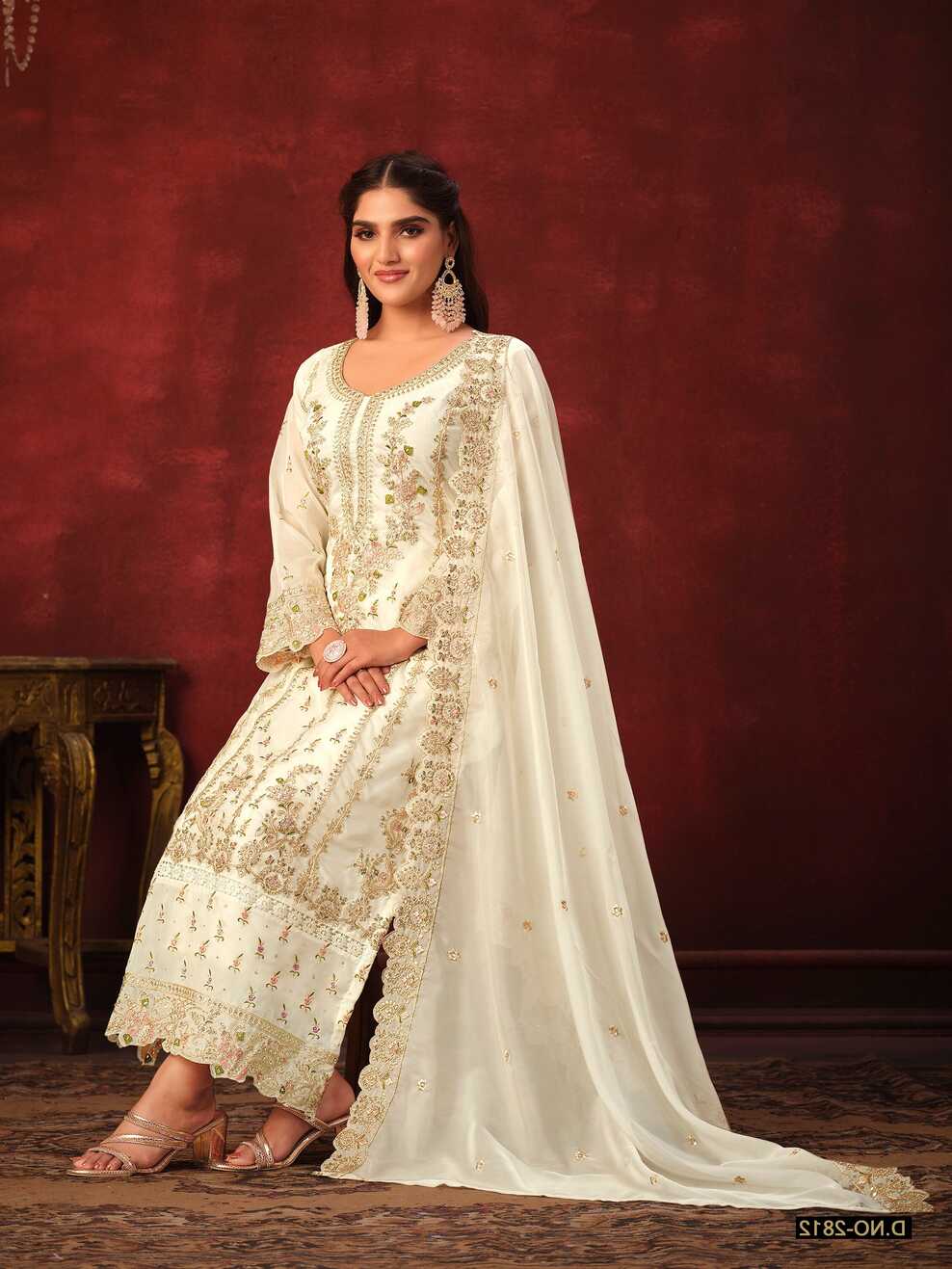 White Color Pakistani Designer Salwar Kameez Dupatta Dress Ready ...