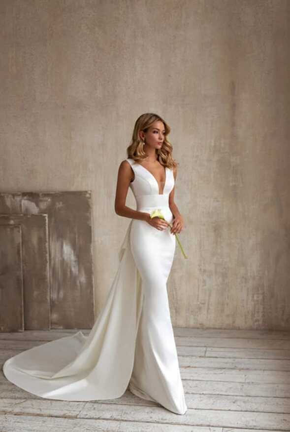 White Evening Dresses Weddings | White Long Dresses Wedding - 2023 ...