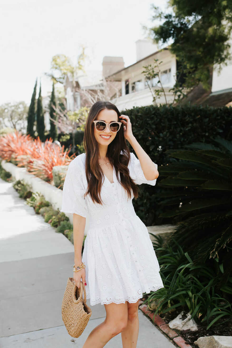 White Eyelet Dress - M Loves M