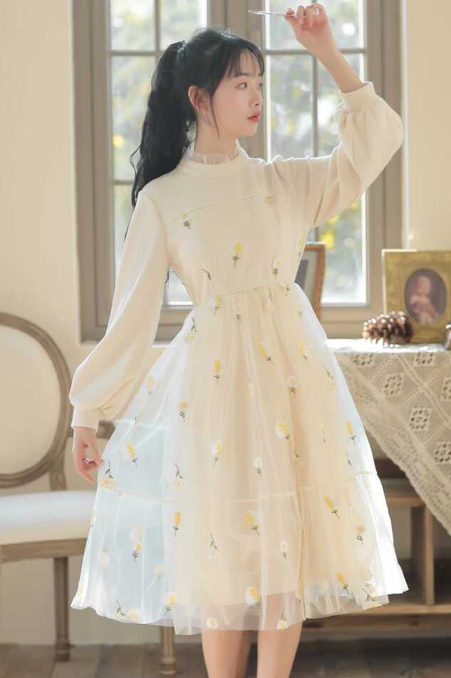 White Floral Lace Fairy Dress - Fashion Chingu